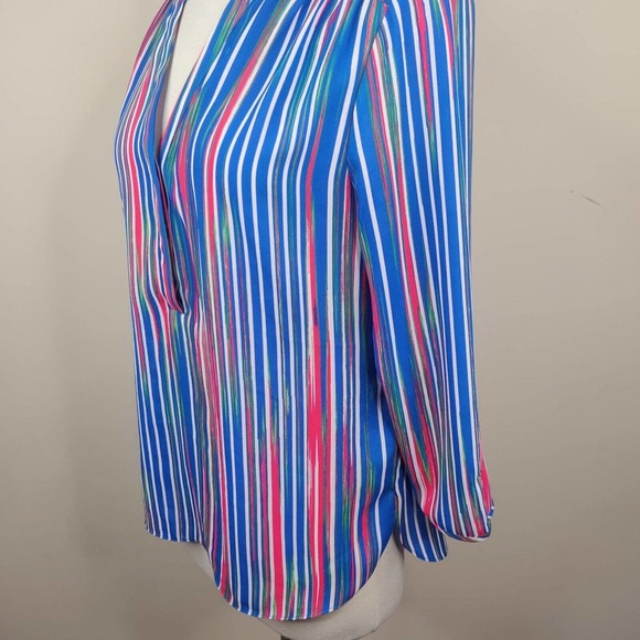 Not Your Daughters Jeans Top Striped 3/4 Sleeve - Picture 6 of 12